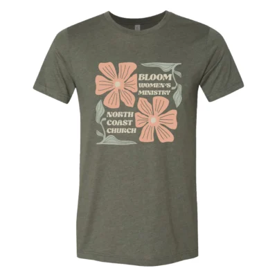 Bloom Women's Ministry Green T-shirt - Fallbrook