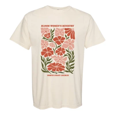 Bloom Women's Ministry Ivory T-shirt - Fallbrook